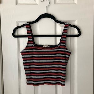 dolls kill striped crop tank top